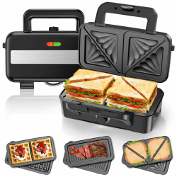 Sandwichmaker 3 IN 1, 1200W & 5-Gang-Temperaturregelung 🥪🥞🥩
