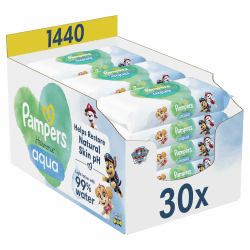 👶🌊🐾 Pampers Harmonie Aqua Baby-Feuchttücher Paw Patrol, 1440 Tücher