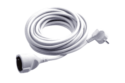 Meister Schutzkontakt-Verlängerung - 5 m Kabel - weiß
