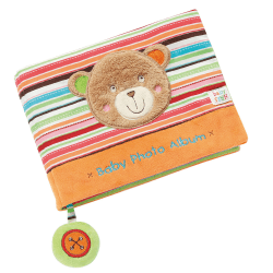 📸 Fehn 091410 Fotobuch Teddy: Weiches Soft-Bilderbuch für Babys und Kleinkinder 👶📷