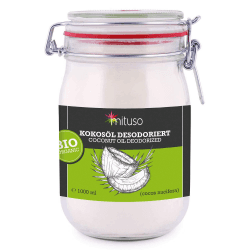 Mituso Bio Kokosöl desodoriert 1 Liter | Geschmacksneutral 🌱🍳💄🌏