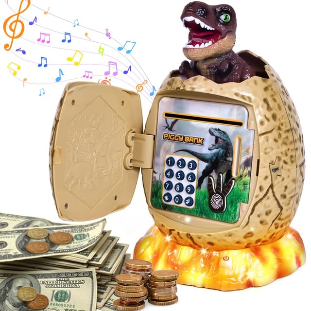🦕🥚 Spardose Kinder Dinosaurier Ei Tresor Kinder mit Code 🏦🔒