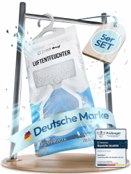 🌿🛡️ PEARWAY Luftentfeuchter Beutel XL 5x250g | Entfeuchter Schrank & Fenster | Feuchtigkeitsabsorber