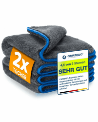 Carbigo® 2X Profi Mikrofasertücher mit 1200 GSM 🚗