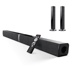 HoYLluDLL 2.0-Kanal Soundbar für TV Geräte, 32 Zoll Teilbare 2-in-1 mit 3D Surround Sound 🎬🔊