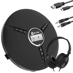🎧 KLIM Discman mit Kopfhörer - Tragbarer CD-Player mit Kopfhörer - NEU