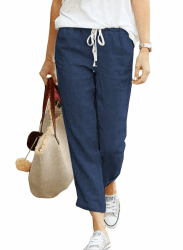 Damen Leinen Sommerhose 7/8 😎🌴👖