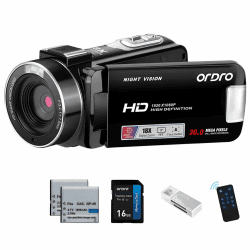 HDV-B320 Full HD 1080P 30MP Camcorder 18X Digital Zoom IR Night Vision YouTube Video Camera 3.0" 270° Rotating Screen Vlogging Kamera 📹🎥🌟