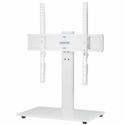 📺 BONTEC TV Standfüße TV Ständer Schwenkbar für 26-55 Zoll LCD LED OLED Plasma Flach & Curved Fernseher bis zu 45 KG, Höhenverstellbar & Stabil Max.VESA 400x400,Weiß