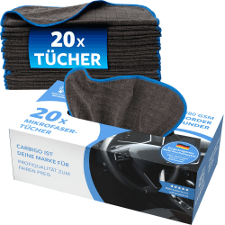 🚗🌟 Box mit 20x Profi Mikrofasertücher - Saugstarke Auto Reinigungstücher! 🧼✨