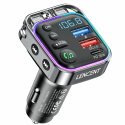 LENCENT Bluetooth 5,3 FM Transmitter & Schnellladegerät 🚗🔊