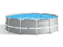 🏊‍♂️ Super Deal: Intex Frame Pool Set Prism Rondo, grau, 366 x 122 cm 🎉