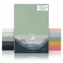 👶🛏️ Jersey Spannbettlaken 70x140 cm Babybett - Oeko-TEX zertifiziertes Bettlaken 70x140 cm Kinderbett - Kinderbettwäsche 70x140 aus 100% Baumwolle - Spannbettlaken 70x140 cm Baby in Grün