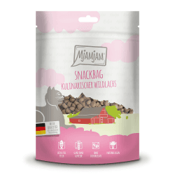 🐱🍽️ MjAMjAM - Premium Katzensnack Snackbag mit Wildlachs 125g