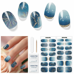 🌟 Nagelfolie UV Härtend - 28 Stück Nagelsticker UV Gel Nagelfolien 🎨