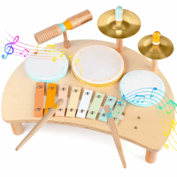 🥁 Schlagzeugset für Kinder 🎶 Musikinstrumente für Kleinkinder von 1-3 Jahren
