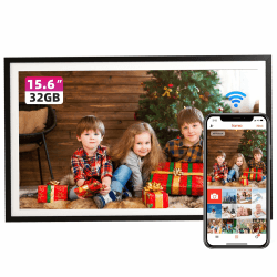 🖼️ FRAMEO Digitaler Bilderrahmen 15,6 Zoll FHD Touchscreen