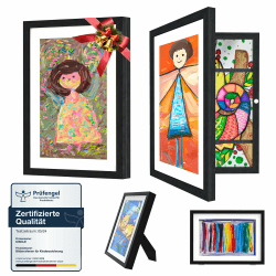 🎨 Bilderrahmen Kinderzeichnungen, 2 Stück A4 Befüllba Kunstfotorahmen für Kinder 🖼️