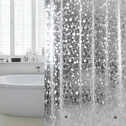 WELTRXE Duschvorhang Anti-Schimmel mit Steinmuster für Dusche und Badewanne 🚿