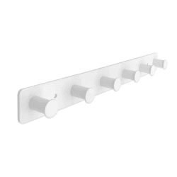 SYPEN Garderobenhaken Edelstahl, Wandhaken Selbstklebend & Schrauben, Weiß Garderobenleiste Hakenleiste mit 6 Hakens 🧥🔑