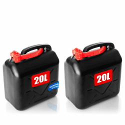 🚗 BigDean 2x Benzinkanister 20L mit flexiblem Ausgießer 🛢️ - Kraftstoffkanister für Benzin & Diesel 🚚