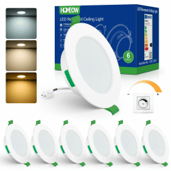 LED Einbaustrahler 230V Flach 7W 600LM, Dimmbar 6er Set