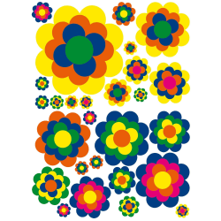 🌼🌸 Autoaufkleber Blumen Gänseblümchen Prilblumen Tuning - 27/54/108 Stück - Lustige Karosserie Motorrad Fahrradhelm Glasaufkleber 🌺🌻
