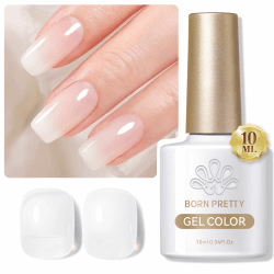 Born Pretty Milchig Weiß Gel UV Nagellack 🌟 Nagellack Natur Jelly Transparent Weiß Nail Art