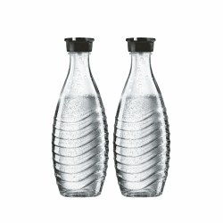 SodaStream 0,8L CRYSTAL Glaskaraffe 2er-Pack 🥤 | Spülmaschinenfest | Kompatibel mit Crystal & Penguin