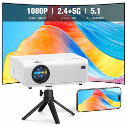 Angebot: Smart Beamer【Elektrische Keystone 6D/4P】 VOPLLS Elektrische Fokus 20000 Lumen Beamer 4K Unterstützt 🌟🎥