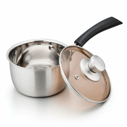 Homikit Stielkasserolle, 16 cm ca. 1,9L Edelstahl Milchtopf 🍳
