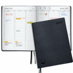 📅 Premium Terminkalender 2025 von Smart Panda - Wochenplaner A4, Silber 🐼