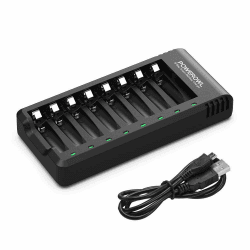 🔋🔌 POWEROWL Akku Ladegerät für NIMH/NICD AA AAA Akku 🌟🌈