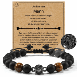 YELUWA Ich liebe dich in 100 Sprachen Armband für Männer