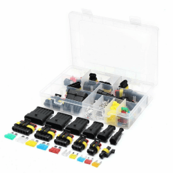 🔌 Auto Wasserdichte Elektrische Terminal Auto Draht Stecker 1/2/3/4/5/6 Pin Elektrische Stecker mit Flachsicherungen (240 Stück)