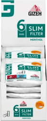 GIZEH Slim Filter Menthol 6 mm Durchmesser - Menthol Filter mit Klebefläche