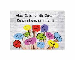 Minkocards XXL Abschiedskarte für Jobwechsel & Rente 😊🎉