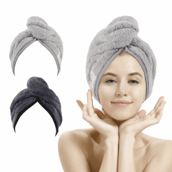 🌟 M-bestl 2 Pack Haartuch Turban, Mikrofaser-Haartrocknungshandtuch 🌟