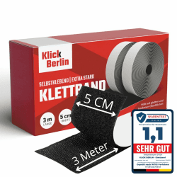 Klettband Selbstklebend Extra Stark 5 cm x 3 m 🌟 Klett Klebeband für vielseitige Anwendungen
