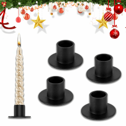 GUUFOO 4PCS Schwarze Kerzenständer Retro Kerzenhalter Metall 🕯️🖤
