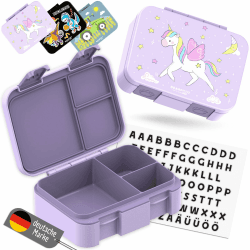 BEARFOOT Bento Box COMPACT | BPA-freie Kinder Brotdose für Schule & Kindergarten
