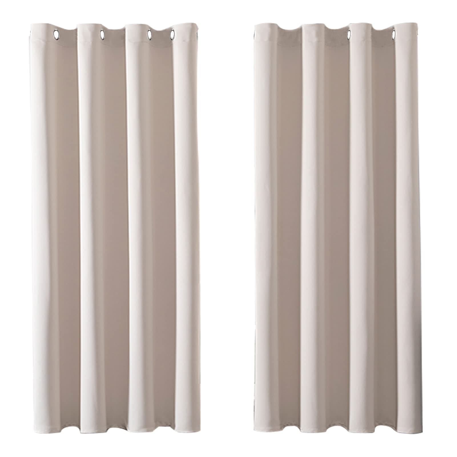 🌟 MRTREES Blickdicht Gardinen Set 2er Pack - Beige Creme 160×140cm