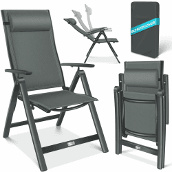 🌞 Kesser® Gartenstuhl Hochlehner mit Armlehnen 🪑