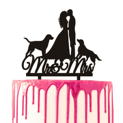 CARISPIBET Hochzeitstortenaufsatz für Bräutigam und Braut 🎂🐶
