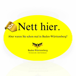 10x Nett Hier Sticker, Aufkleber - Baden-Württemberg Reisesticker 🌟