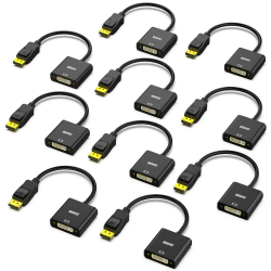 🔥 Angebot! BENFEI DisplayPort auf DVI Konverter, 10 Stück, Vergoldet DP/Display Port zu DVI-D Kabel HDTV Adapter