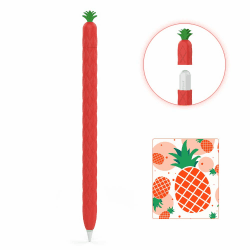 AHASTYLE Silikon Hülle für Apple Pencil Pro & Apple Pencl 2 Fruchtdesign Ärmel (Rot) 🍍 - Sonderangebot!