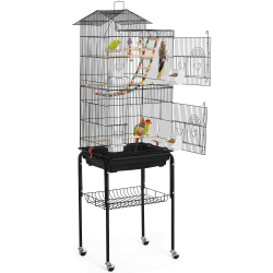 🐦 Yaheetech Vogelkäfig Vogelbauer Vogelvoliere 46 x 35,5 x 158,5 cm 🦜