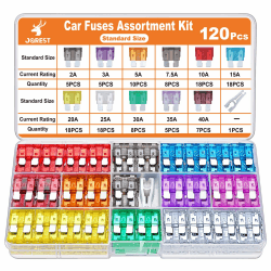 JOREST 120Pcs Kfz Sicherungen Set für Pkw Wohnmobil LKW Motorrad 🚗🔧