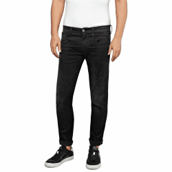 Replay Herren Jeans Anbass Slim-Fit Hyperflex Cloud mit Stretch, Black 098 (Schwarz), 32W / 34L 🌟👖